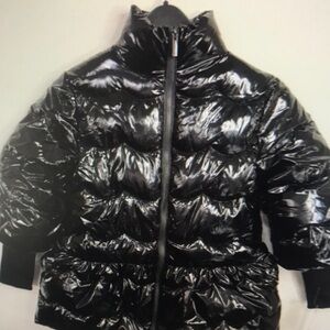 Shiny Black Puffer Jacket